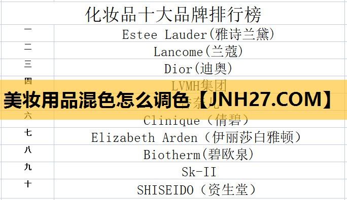 美妆用品混色怎么调色